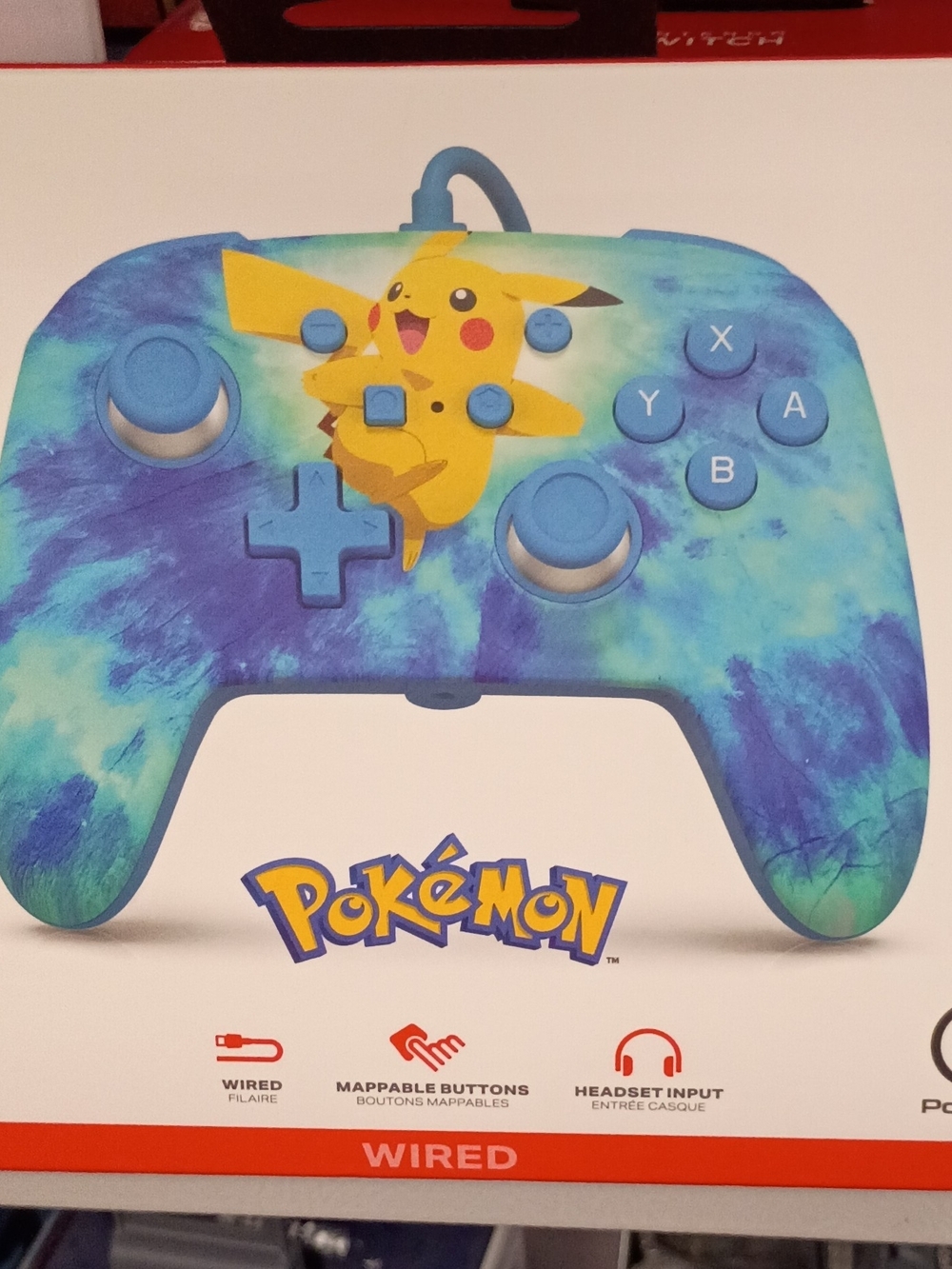 Pikachu Wired Game Controller - Blue & Teal
